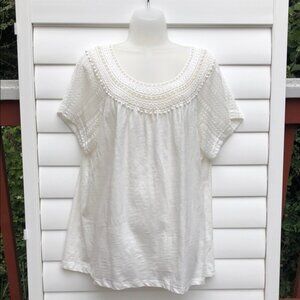 Suzanne Betro Classic White Short Sleeve Tee